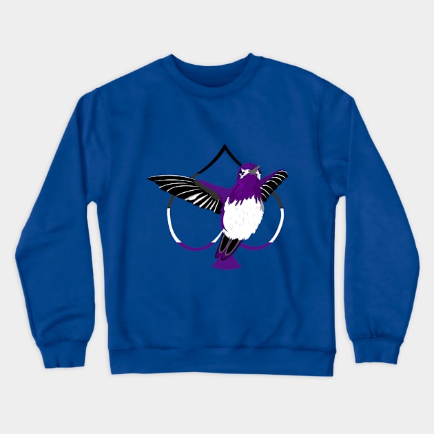 Ace Pride Hummingbird Crewneck Sweatshirt by AjDreamCraft